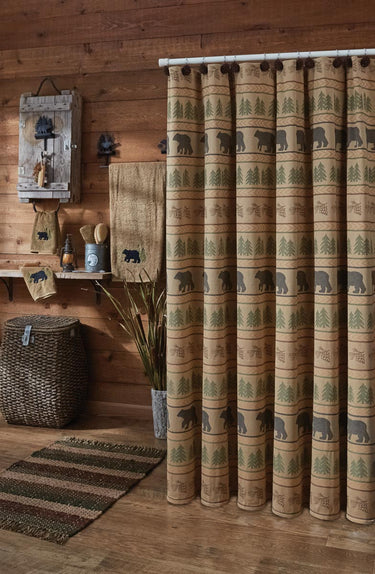 Bear Tracks Shower Curtain 72